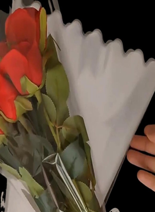 Ebonee Clear Flower Bouquet Bags Waterproof Florists Bouquet Sleeves, Plastic Cellophane Flower Sleeves Packaging Bags for Rose Craft Birthday Wedding Valentine's Day Mother's Day, 9x2.6x16 inch (100 Pack) - Image 3